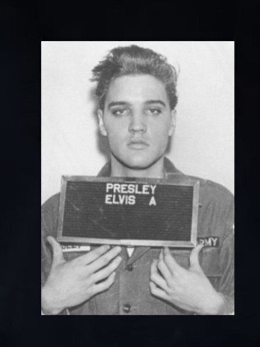 Elvis Presley Army Mugshot Vintage Music Fan Unisex T-Shirt 287 - Picture 2 of 5